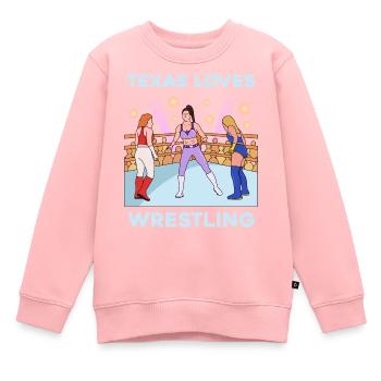Conception de lutte au Texas pour les fiers fans du Texas - Sweat Premium enfant bio - rose - Devant - AI Model Kid Female (0cm)