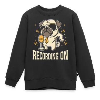 Podcast - Kinder Premium Organic Sweatshirt - Schwarz - Vorne - AI Model Kid Female (0cm)