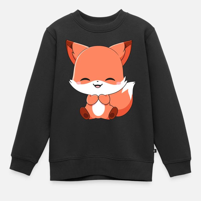 Super mignon Fox préféré - Sweat Premium enfant bio - noir