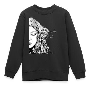 Rêver - Sweat Premium enfant bio - noir - Devant - AI Model Kid Female (0cm)