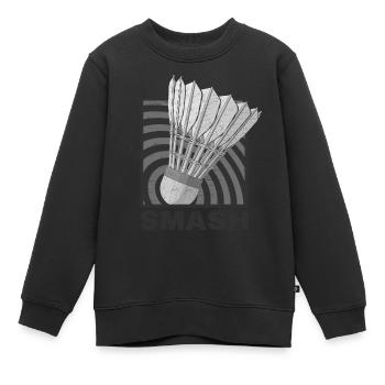 Badminton - Sweat Premium enfant bio - noir - Devant - AI Model Kid Female (0cm)