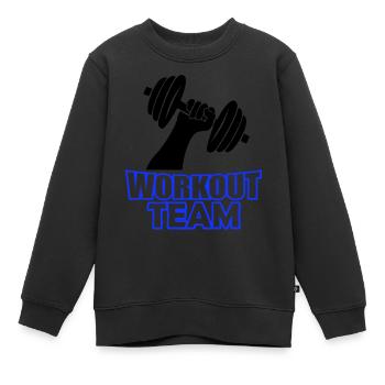 workout team - Kinder Premium Organic Sweatshirt - Schwarz - Vorne - AI Model Kid Female (0cm)