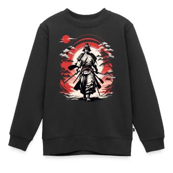 Samurai-Krieger - Japan - Dämon - Kinder Premium Organic Sweatshirt - Schwarz - Vorne - AI Model Kid Female (0cm)