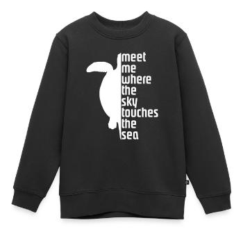 Turtle Slogan Schildkröte Spruch - Kinder Premium Organic Sweatshirt - Schwarz - Vorne - AI Model Kid Female (0cm)