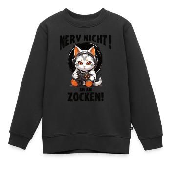 Ne vous embêtez pas ! Je joue ! - Sweat Premium enfant bio - noir - Devant - AI Model Kid Female (0cm)