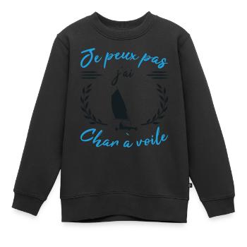 Ich kann nicht Ich habe Sandsegeln Geschenk Sport Humor - Kinder Premium Organic Sweatshirt - Schwarz - Vorne - AI Model Kid Female (0cm)