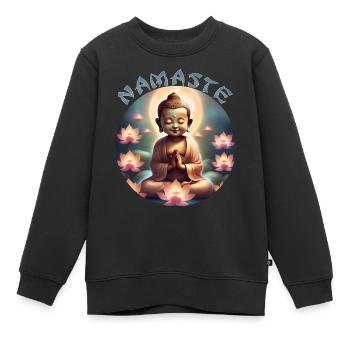 Namaste - Kinder Premium Organic Sweatshirt - Schwarz - Vorne - AI Model Kid Female (0cm)