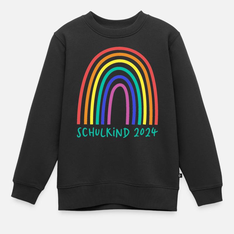 Schulkind 2024 grün - Kinder Premium Organic Sweatshirt - Schwarz