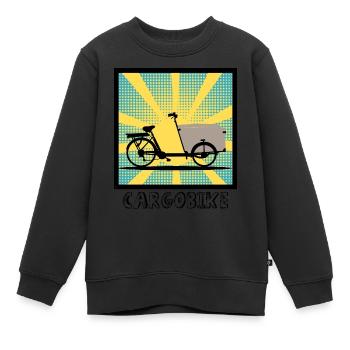 Vélo cargo Popartstyle, Vélo cargo - Sweat Premium enfant bio - noir - Devant - AI Model Kid Female (0cm)