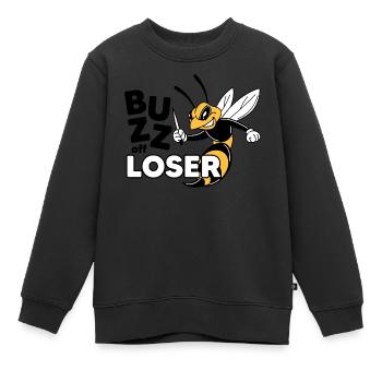 Biene und Verlierer - Kinder Premium Organic Sweatshirt - Schwarz - Vorne - AI Model Kid Female (0cm)