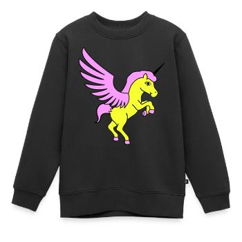 Licorne Licorne - Sweat Premium enfant bio - noir - Devant - AI Model Kid Female (0cm)