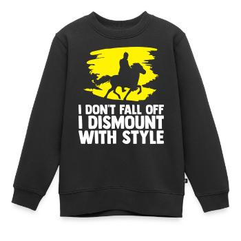 Amoureux des chevaux Équitation équestre - Sweat Premium enfant bio - noir - Devant - AI Model Kid Female (0cm)