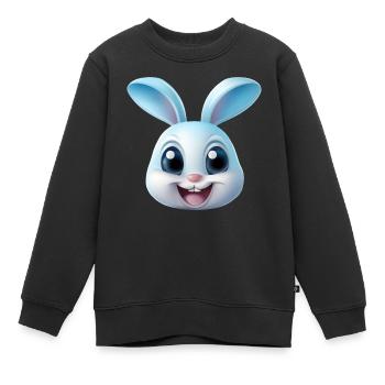Lapin Lapin - Sweat Premium enfant bio - noir - Devant - AI Model Kid Female (0cm)