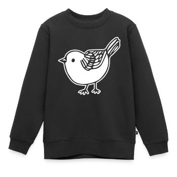 Vogel - Kinder Premium Organic Sweatshirt - Schwarz - Vorne - AI Model Kid Female (0cm)