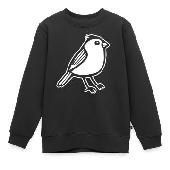 Oiseau - Sweat Premium enfant bio - noir - Devant - AI Model Kid Female (0cm)