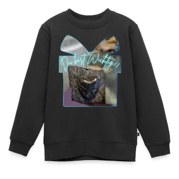 Du bist Wichtig - Kinder Premium Organic Sweatshirt - Schwarz - Vorne - AI Model Kid Female (0cm)