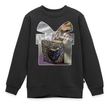 Du bist Wichtig - Kinder Premium Organic Sweatshirt - Schwarz - Vorne - AI Model Kid Female (0cm)