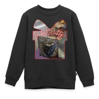 Du bist Wichtig - Kinder Premium Organic Sweatshirt - Schwarz - Vorne - AI Model Kid Female (0cm)