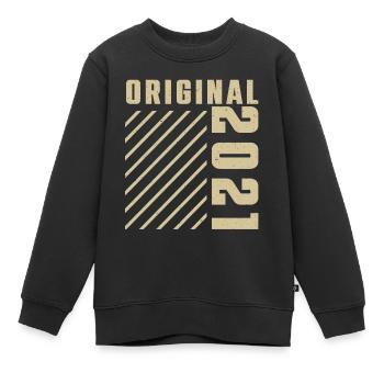 Original 2021 Authentic 2021 Vintage Bursdag - Kinder Premium Organic Sweatshirt - Schwarz - Vorne - AI Model Kid Female (0cm)