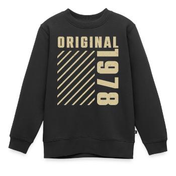 Original 1978 Authentischer Jahrgang Bursdag von 1978 - Kinder Premium Organic Sweatshirt - Schwarz - Vorne - AI Model Kid Female (0cm)