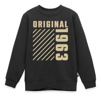 Original 1963 Authentischer Jahrgang Bursdag von 1963 - Kinder Premium Organic Sweatshirt - Schwarz - Vorne - AI Model Kid Female (0cm)