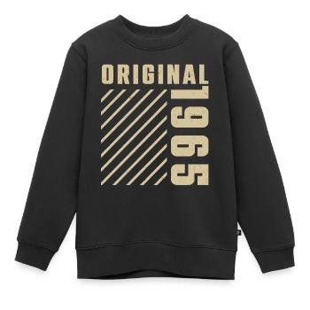 Original 1965 Authentisch 1965 Vintage Bursdag - Kinder Premium Organic Sweatshirt - Schwarz - Vorne - AI Model Kid Female (0cm)