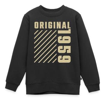 Original 1959 Authentischer Jahrgang Bursdag von 1959 - Kinder Premium Organic Sweatshirt - Schwarz - Vorne - AI Model Kid Female (0cm)