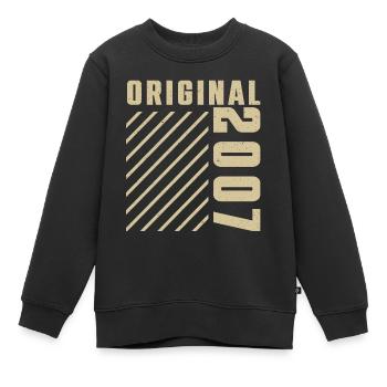 Original 2007 Authentisch 2007 Vintage Bursdag - Kinder Premium Organic Sweatshirt - Schwarz - Vorne - AI Model Kid Female (0cm)