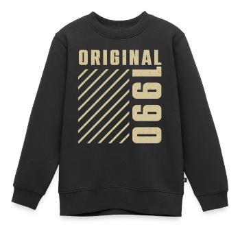 Original 1990 Authentisch 1990 Vintage Bursdag - Kinder Premium Organic Sweatshirt - Schwarz - Vorne - AI Model Kid Female (0cm)