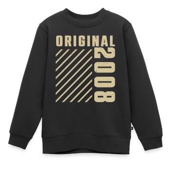 Original 2008 Authentisch 2008 Vintage Bursdag - Kinder Premium Organic Sweatshirt - Schwarz - Vorne - AI Model Kid Female (0cm)