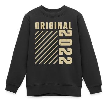 Original 2022 Authentischer 2022 Vintage Bursdag - Kinder Premium Organic Sweatshirt - Schwarz - Vorne - AI Model Kid Female (0cm)