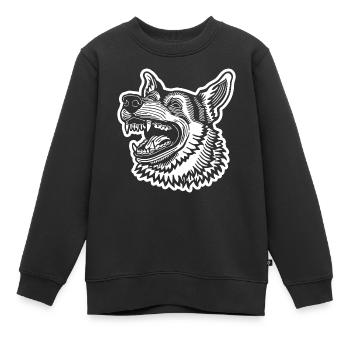 Schäferhund Hund Hundekopf - Kinder Premium Organic Sweatshirt - Schwarz - Vorne - AI Model Kid Female (0cm)