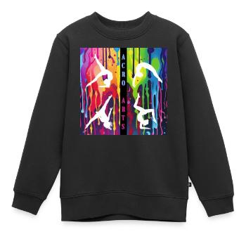 Acro Arts Neon - Kids Premium Organic Sweatshirt - black - Front - AI Model Kid Female (0cm)