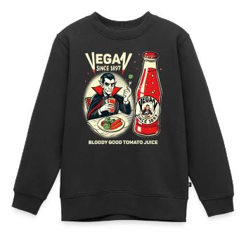 Vegan seit 1897 - Kinder Premium Organic Sweatshirt - Schwarz - Vorne - AI Model Kid Female (0cm)