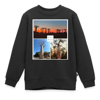 Baobab aus Madagaskar - Kinder Premium Organic Sweatshirt - Schwarz - Vorne - AI Model Kid Female (0cm)