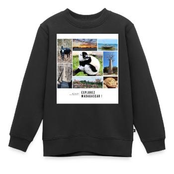 Erinnerungen an Madagaskar - Kinder Premium Organic Sweatshirt - Schwarz - Vorne - AI Model Kid Female (0cm)