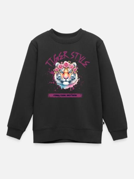 Style tigre - Sweat Premium enfant bio - noir