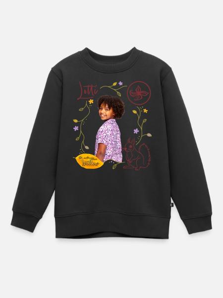 "Ein Mädchen Namens Willow" Lotti Mit Eichhörnchen - Kinder Premium Organic Sweatshirt - Schwarz