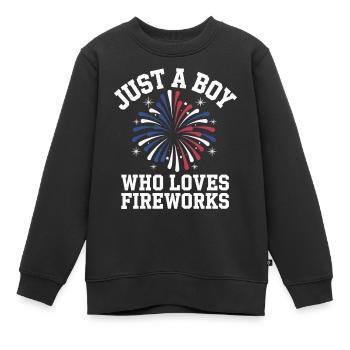 Pyrotechniker Feuerwerk Pyrotechnik - Kinder Premium Organic Sweatshirt - Schwarz - Vorne - AI Model Kid Female (0cm)