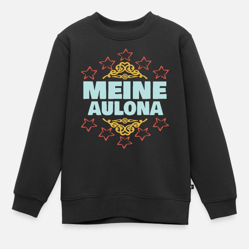 Mädchen Aulona - Kinder Premium Organic Sweatshirt - Schwarz