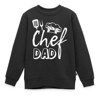 Chef Dad - Kinder Premium Organic Sweatshirt - Schwarz - Vorne - AI Model Kid Female (0cm)