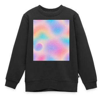L’œil dans l’abstraction - Sweat Premium enfant bio - noir - Devant - AI Model Kid Female (0cm)