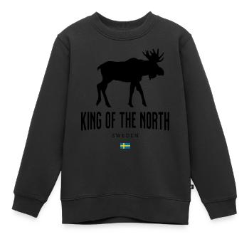 Suède - Sweat Premium enfant bio - noir - Devant - AI Model Kid Female (0cm)