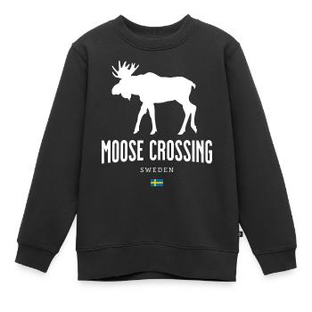 Elch Schweden - Kinder Premium Organic Sweatshirt - Schwarz - Vorne - AI Model Kid Female (0cm)
