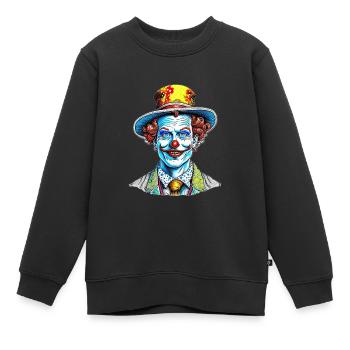 L’art du Joker - Sweat Premium enfant bio - noir - Devant - AI Model Kid Female (0cm)
