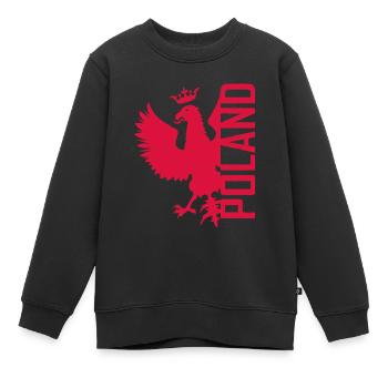Aigle Polska - Polen - Adler - Pologne - Sweat Premium enfant bio - noir - Devant - AI Model Kid Female (0cm)