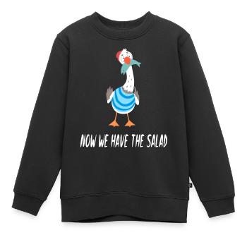 Maintenant, nous avons la salade - Sweat Premium enfant bio - noir - Devant - AI Model Kid Female (0cm)