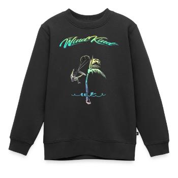 Kitesurfer Palme - Kinder Premium Organic Sweatshirt - Schwarz - Vorne - AI Model Kid Female (0cm)