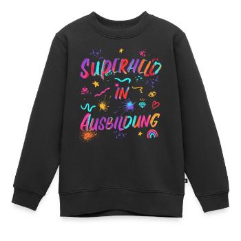 Superheld in Ausbildung - Ich kann das - Kinder Premium Organic Sweatshirt - Schwarz - Vorne - AI Model Kid Female (0cm)