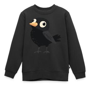 petit oiseau stupide - Sweat Premium enfant bio - noir - Devant - AI Model Kid Female (0cm)